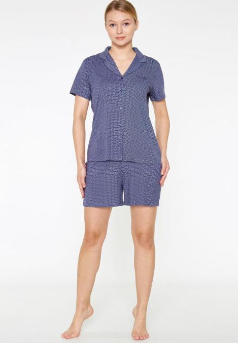 Pijama Dama Bumbac, Camasa și Short scurt Engros